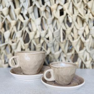 Espressotasse "Greige" mit Unterteller