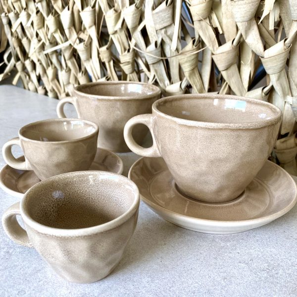 Tasse "Greige" mit Unterteller – Bild 6